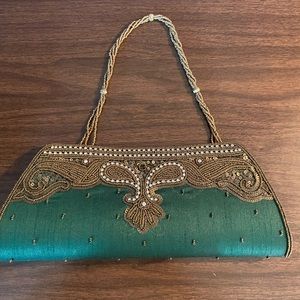 Indian silk embroidered purse